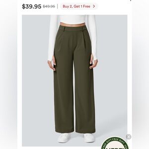 Halara work pants GREEN